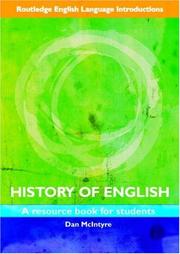 Cover of: History of English: A resource book for students (Routledge English Language Introductions)