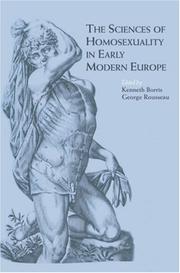 Cover of: The Sciences of Homosexuality in Early Modern Europe | George S. Rouss