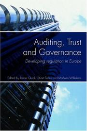 Cover of: Auditing, Trust and Governance by Reiner Quick: S, Reiner Quick: S