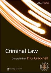 Cover of: Criminal Law 2007-2008: Routledge-Cavendish Core Statutes Series (Routledge-Cavendish Core Statutes)