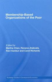 Cover of: Membership Based Organizations of the Poor by Chen/Jhabvala/K