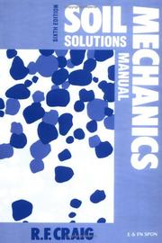 Cover of: Soil Mechanics: Solutions manual