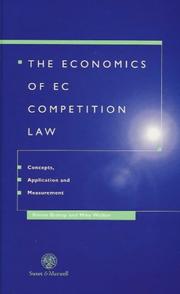 Cover of: Use of Economic Analysis in EC Competition Law (Competition Law in Practice)