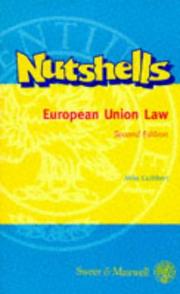 Cover of: Nutshells: European Union Law (Nutshells)