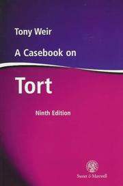A casebook on tort by Tony Weir