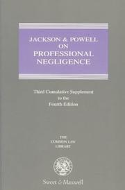 Cover of: Jackson & Powell on Professional Negligence by Rupert and Powell Jackson John
