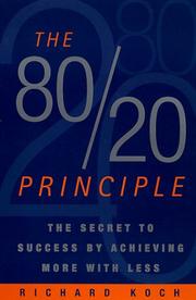 Cover of:  80/20 Principle by Richard Koch