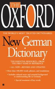 Cover of: The Oxford New German Dictionary by Oxford University Press