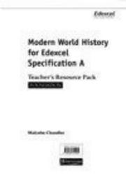 Cover of: Revise Modern World History for Edexcel A: Foundation Teacher's Resource Pack