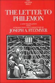 Cover of: The letter to Philemon: a new translation with introduction and commentary