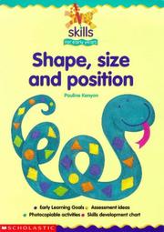 Cover of: Shape, Size and Position (Skills for Early Years) by Pauline Kenyon