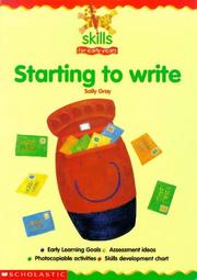 Cover of: Starting to Write (Skills for Early Years)