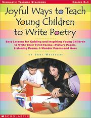 Cover of: Joyful Ways to Teach Young Children to Write Poetry by Jodi Weisbart