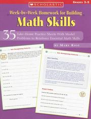 Cover of: Week-by-week Homework For Building Math Skills (Week-By-Week Homework for Building)