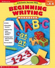 Cover of: Scholastic Success With Beginning Writing by Scholastic Inc.