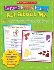 Cover of: Instant Poetry Frames: All About Me by Betsy Franco