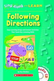 Cover of: Following Directions: Easy Learning Songs And Instant Activities That Teach Key Listening Skills (Sing Along and Learn)