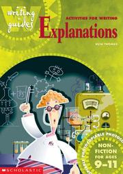 Cover of: Activities for Writing Explanations Ages 9-11 (Writing Guides)