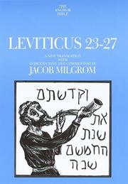 Cover of: Leviticus 23-27: A New Translation with Introduction and Commentary (Anchor Bible)