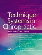 Cover of: Technique Systems in Chiropractic by Robert Cooperstein, Brian J. Gleberzon