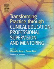 Cover of: Transforming Practice through Clinical Education, Professional Supervision and Mentoring