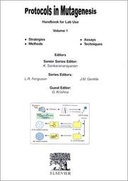 Cover of: Protocols in Mutagenesis Volume 1 | K. Sankaranarayanan