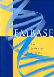 Cover of: EMBASE List of Journals Indexed 2001