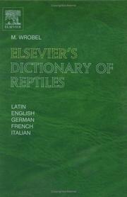 Elsevier's Dictionary of Reptiles by Murray Wrobel