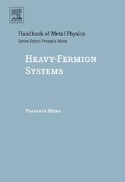 Heavy-Fermion Systems (Handbook of Metal Physics) (Handbook of Metal Physics) by Prasanta Misra