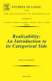 Cover of: Realizability, Volume 152 | Jaap van Oosten