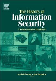 Cover of: The History of Information Security: A Comprehensive Handbook
