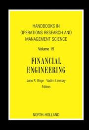 Cover of: Handbooks in Operations Research and Management Science: Financial Engineering, Volume 15 (Handbooks in Operations Research and Management Science) (Handbooks ... Operations Research and Management Science)
