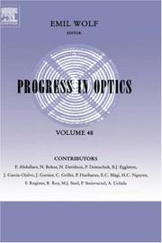 Front cover of Progress in optics by Emil Wolf