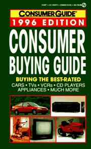 Cover of: Consumer Buying Guide 1996 (Consumer Guide) by Consumer Guide editors