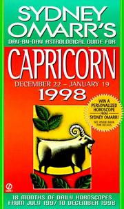 Cover of: Capricorn 1998 (Omarr Astrology)