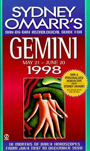 Cover of: Gemini 1998 (Omarr Astrology)