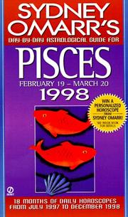 Cover of: Pisces 1998 (Omarr Astrology) by Sydney Omarr