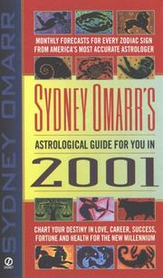Cover of: Sydney Omarr's Astrological Guide for you in 2001 (Omarr Astrology)