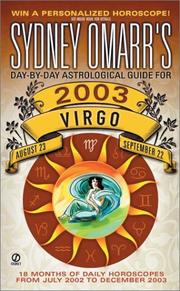 Cover of: Sydney Omarr's Day-by-Day Astrological Guide for the Year 2003 by Sydney Omarr