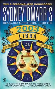 Cover of: Sydney Omarr's Day-by-Day Astrological Guide for the Year 2003 by Sydney Omarr