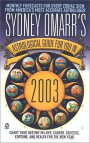 Cover of: Sydney Omarr's Astrological Guide for You in 2003
