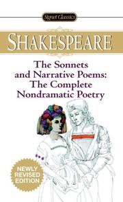 Cover of: The Sonnets and Narrative Poems - The Complete Non-Dramatic Poetry