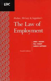 Cover of: MacKen, McArry & Sappideen: The Law of Employment