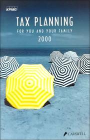 Cover of: Tax Planning for You and Your Family 2000 | 