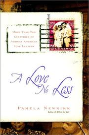 Cover of: A love no less by [edited by] Pamela Newkirk.