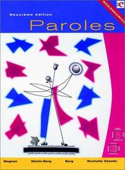 Cover of: Paroles, Deuxieme Edition (Student Edition) with Audio CD, plus Interactive CD, Shrinkwrapped Package
