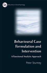 Cover of: Behavioral Case Formulation and Intervention by Peter Sturmey, Peter Sturmey