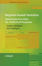 Cover of: Register-based Statistics by Anders Wallgren, Britt Wallgren