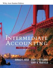 Cover of: Intermediate Accounting (International Edition) by Donald E. Kieso