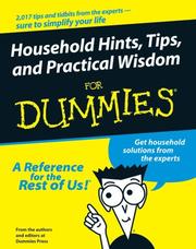 Cover of: Household Hints, Tips, and Practical Wisdom for Dummies
